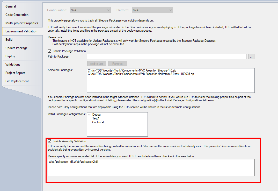 TDS prevent deployment of incorrect assemblies
